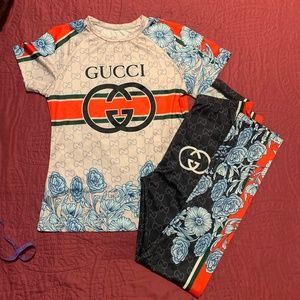 Women tee with leggings pant